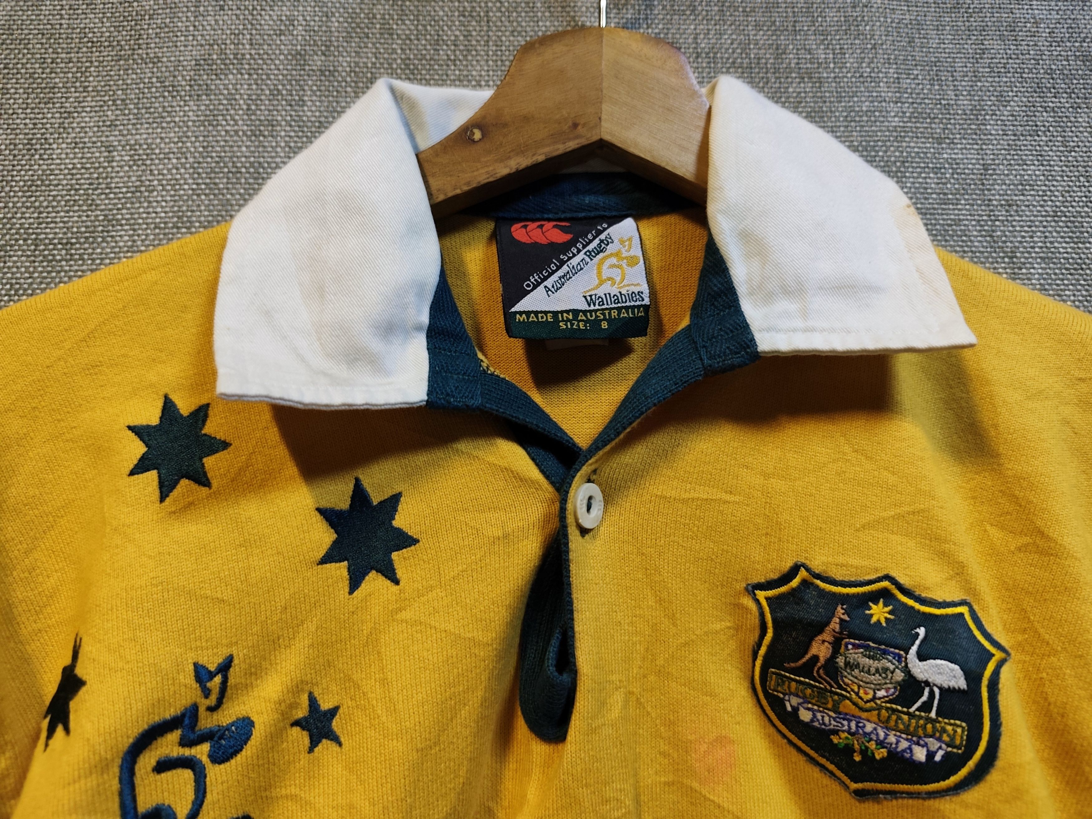 Canterbury of New Zealand Vtg 90s Canterbury Wallabies Kids Rugby Shirt Vodafone Size US XS / EU 42 / 0 - 5 Thumbnail