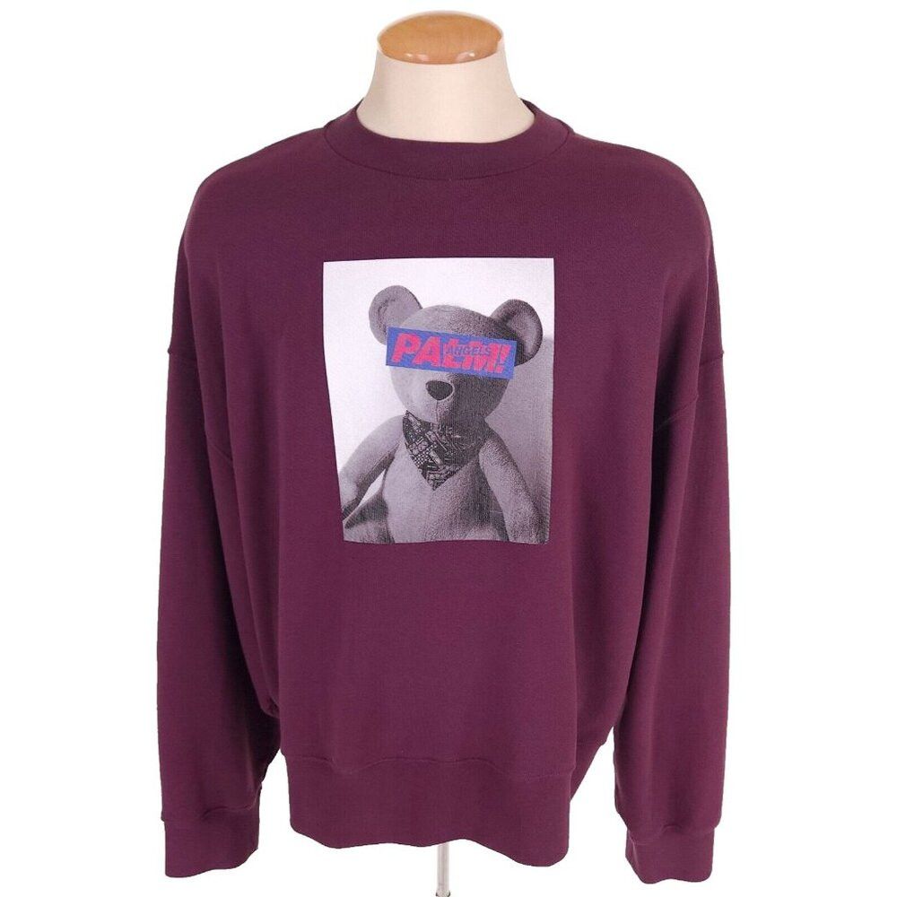 Palm Angels Palm Angels Teddy Bear Print Sweatshirt L Mens Plum Size US L / EU 52-54 / 3 - 1 Thumbnail