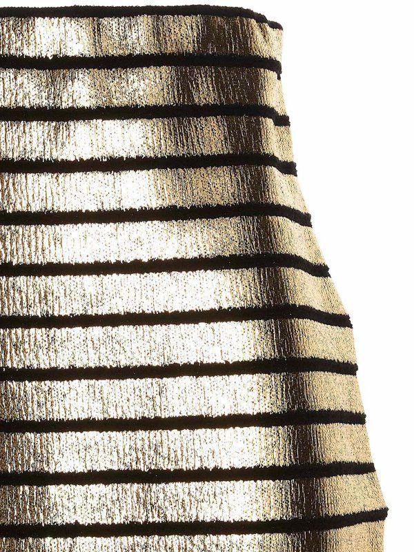 Balmain o1y0625 Midi Skirt in Gold/Black Size 28" / US 6 / IT 42 - 3 Thumbnail