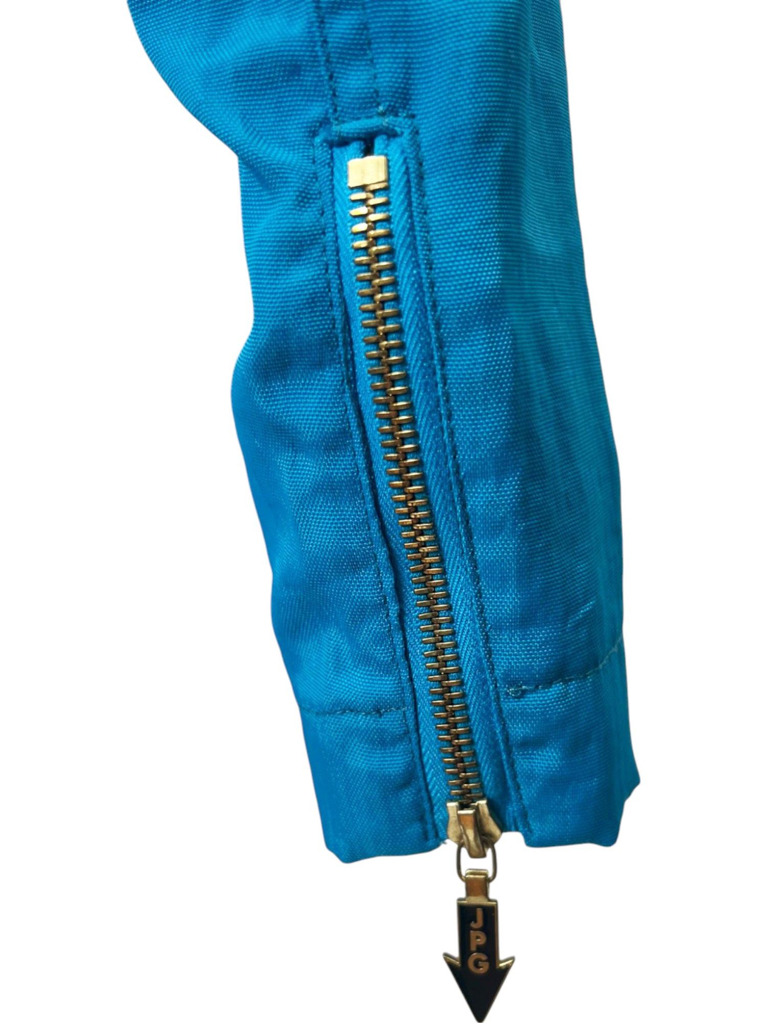 Jean Paul Gaultier AW1995 Blue "Faces" Biker Jacket Size M / US 6-8 / IT 42-44 - 8 Thumbnail