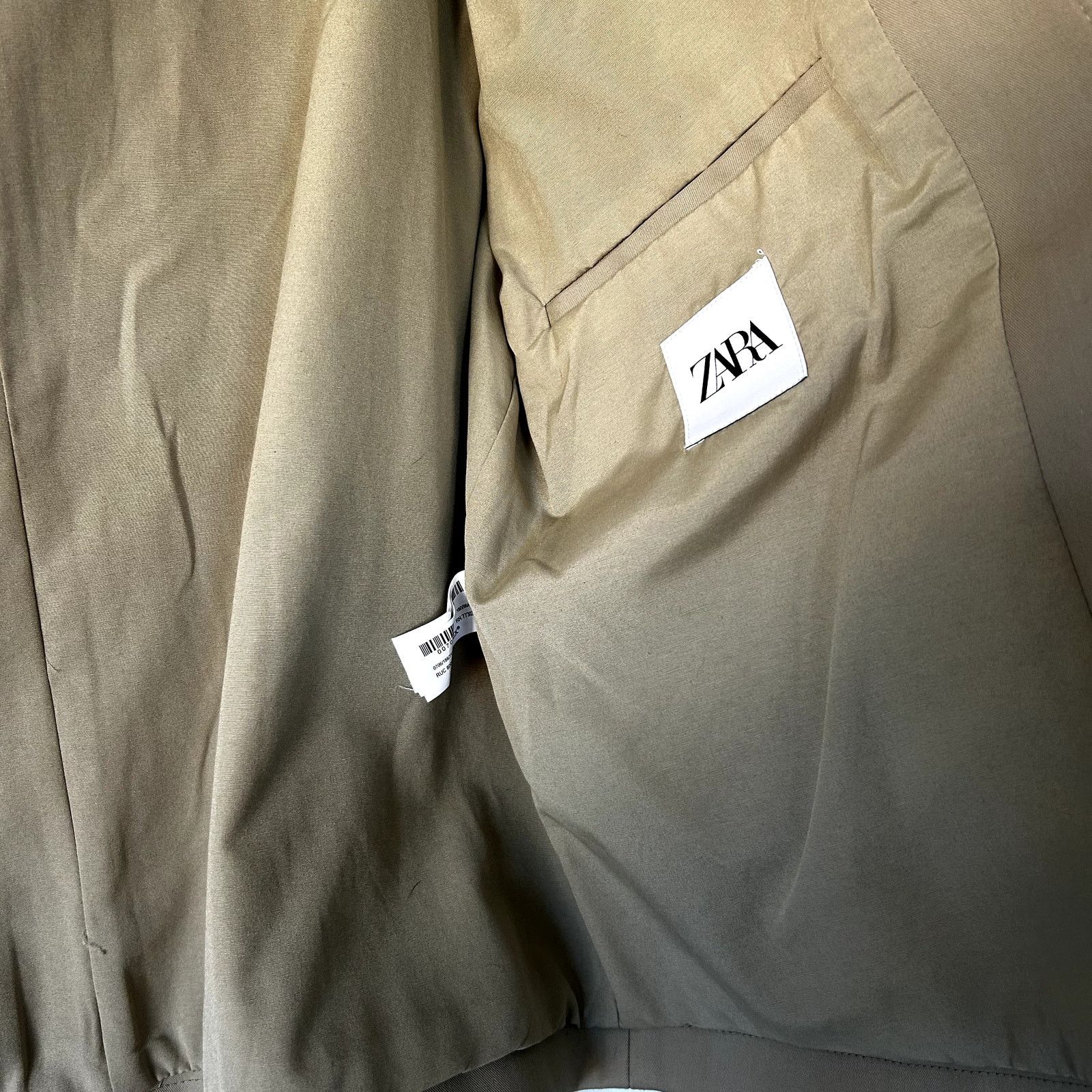 Zara NWT Men's ZARA heavy duty beige canvas Jacket Size US M / EU 48-50 / 2 - 5 Thumbnail