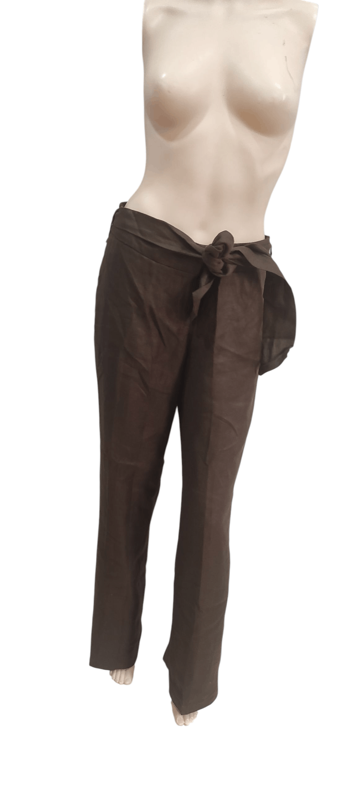 Massimo Dutti Massimo Dutti Brown Linen Classic Women Suit Made Spain Size M / US 6-8 / IT 42-44 - 6 Thumbnail