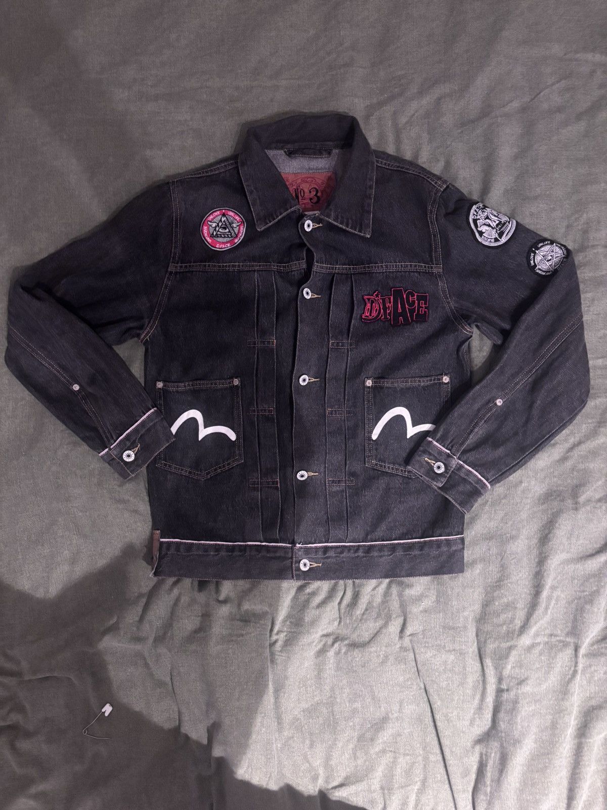 rare evisu x D*face collab 2014 selvedge denim jacket