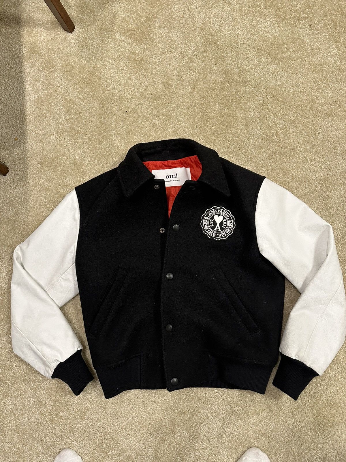 AMI Ami De Couer Bomber Varsity Jacket Size US S / EU 44-46 / 1 - 1 Thumbnail