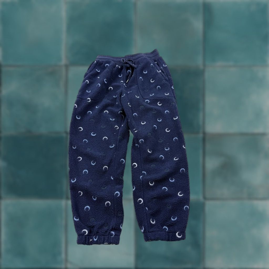 Vintage DAILY PRACTICE Sweatpants Womens Small Blue Fleece Lounge Activewear Tapered Pockets Embroidered Moon Size 28" / US 6 / IT 42 - 1 Thumbnail