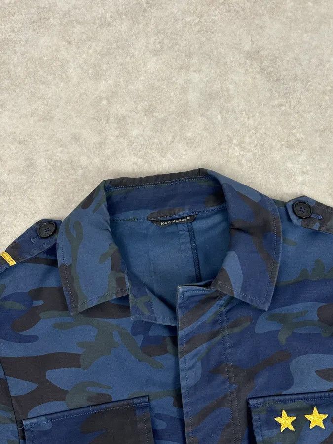 Daniele Alessandrini Daniele Alessandrini Navy Military Patch Blue Camouflage Shirt Jacket Size US M / EU 48-50 / 2 - 4 Thumbnail