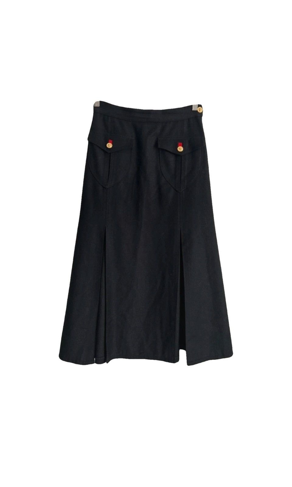 Versace × Vintage Versace Vintage Office Siren Slit Skirt (midi) - Black Size 26" / US 2 / IT 38 - 1 Thumbnail