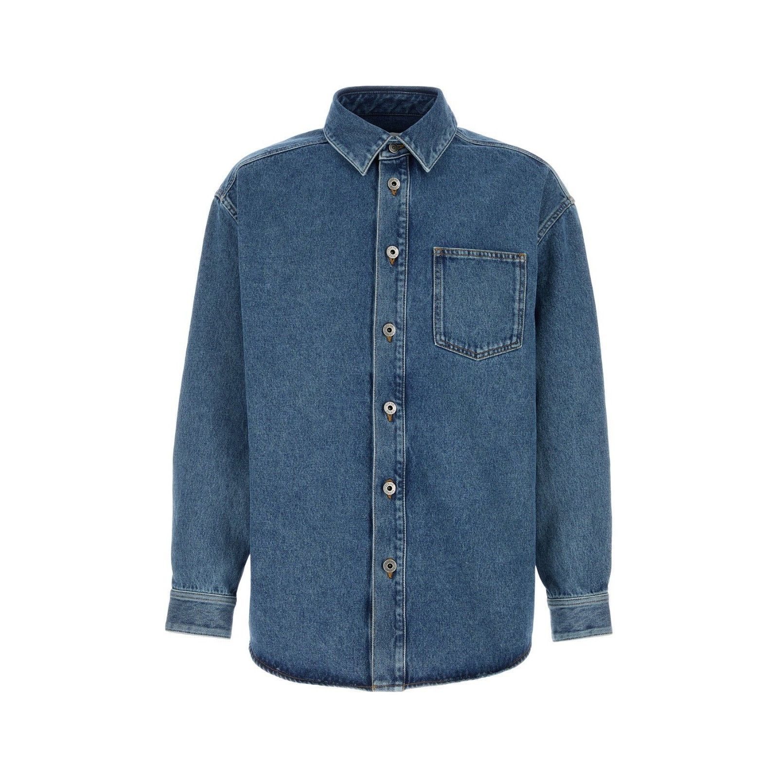 LOEWE Blue Denim Shirt New )