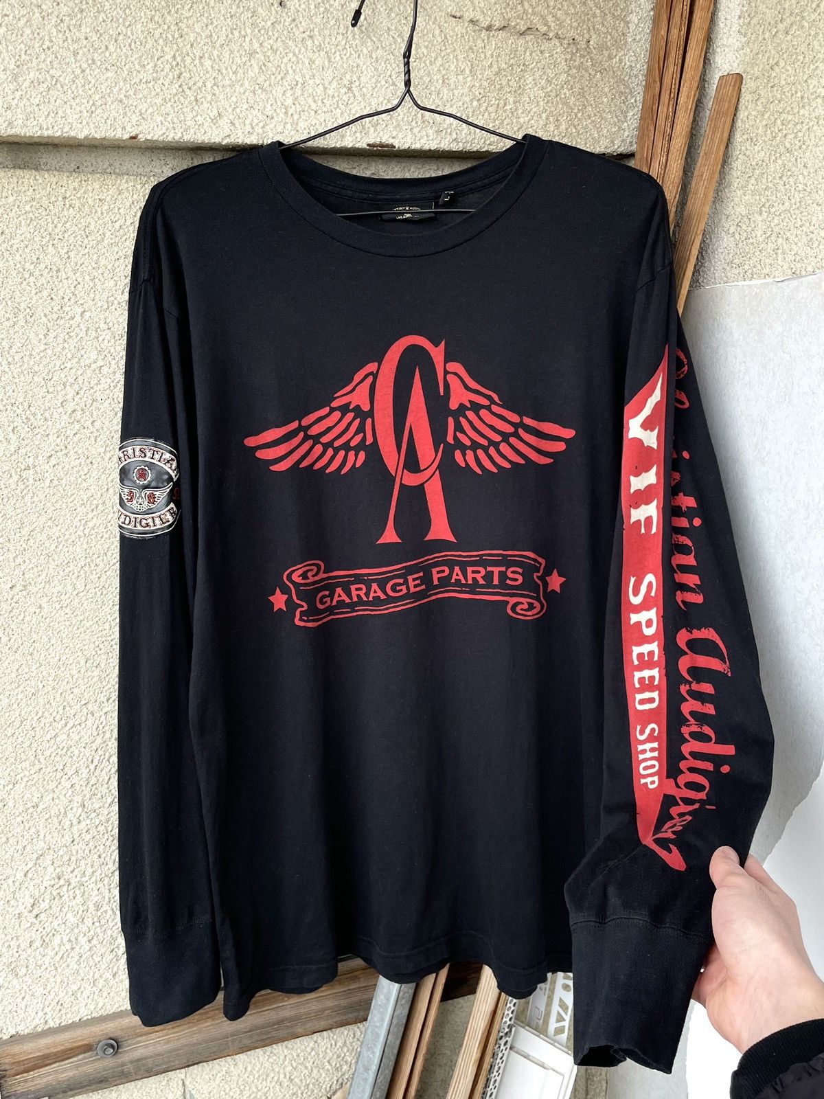 Christian Audigier Vintage Y2K Christian Audigier Ed Hardy Biker Racing T-shirt Size US L / EU 52-54 / 3 - 2 Thumbnail
