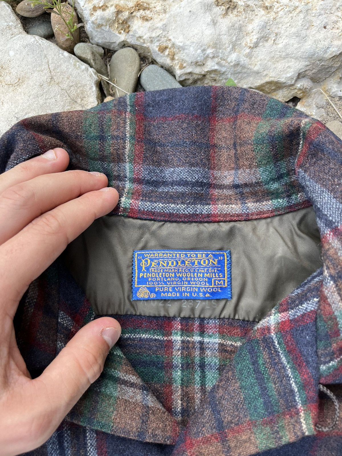 Flannel × Pendleton × Vintage Vintage 60s Pendleton wool flannel shirt plaid checked jacke Size US M / EU 48-50 / 2 - 10 Thumbnail