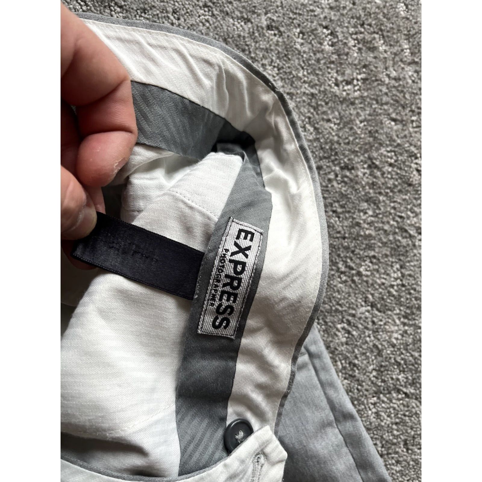 Express Express Photographer Dress Pants Mens 34x30 Gray Straight Leg Vintage No Size US 34 / EU 50 - 5 Thumbnail