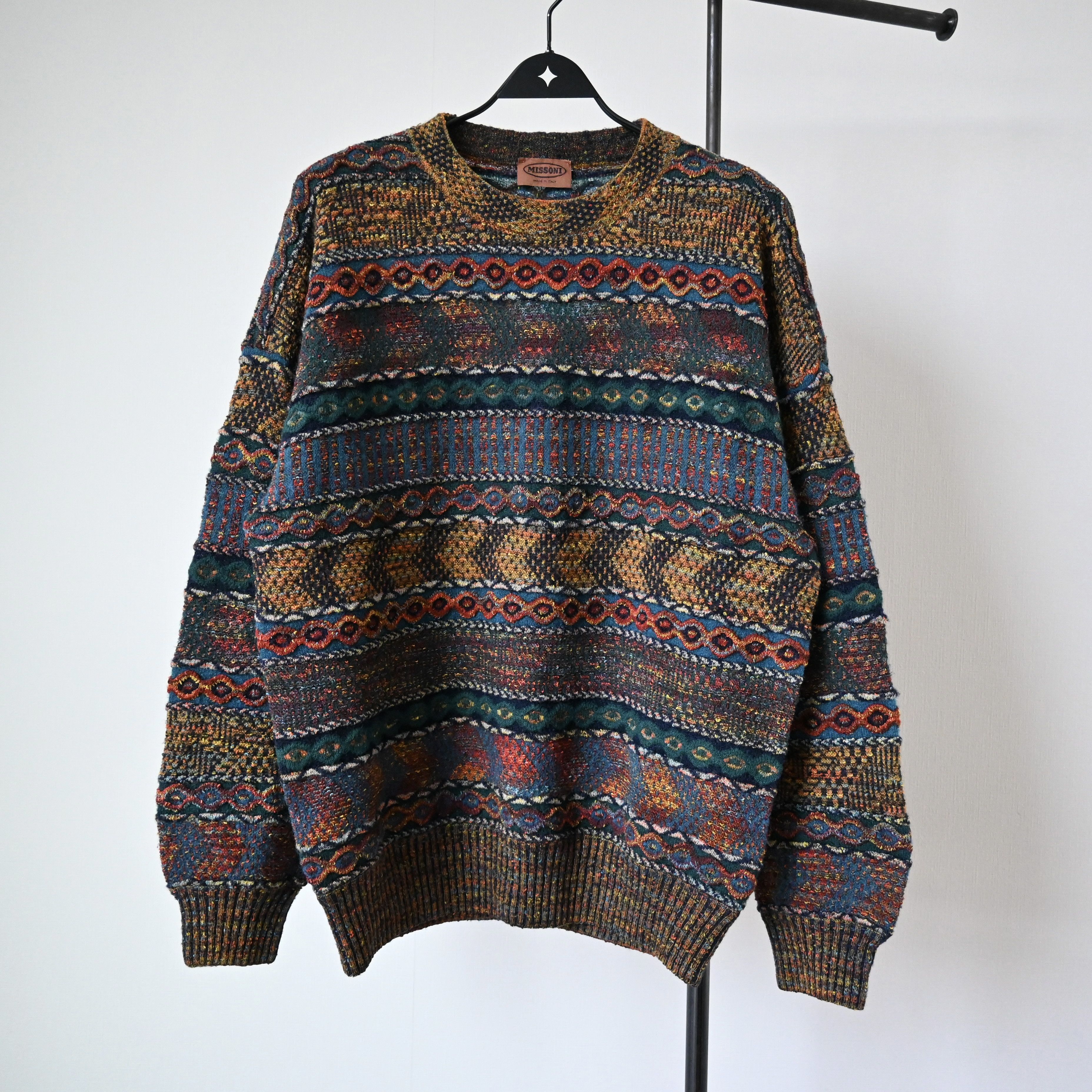 Vingtage Missoni wool x mohair mix 3D knit sweater