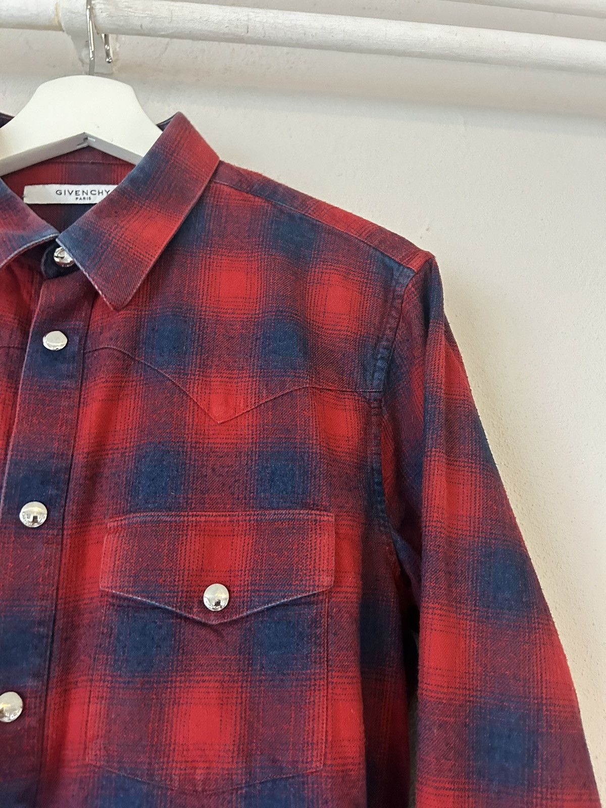 Givenchy Givenchy Red and Blue Checkered Western Shirt – Size 40 Size US M / EU 48-50 / 2 - 3 Thumbnail