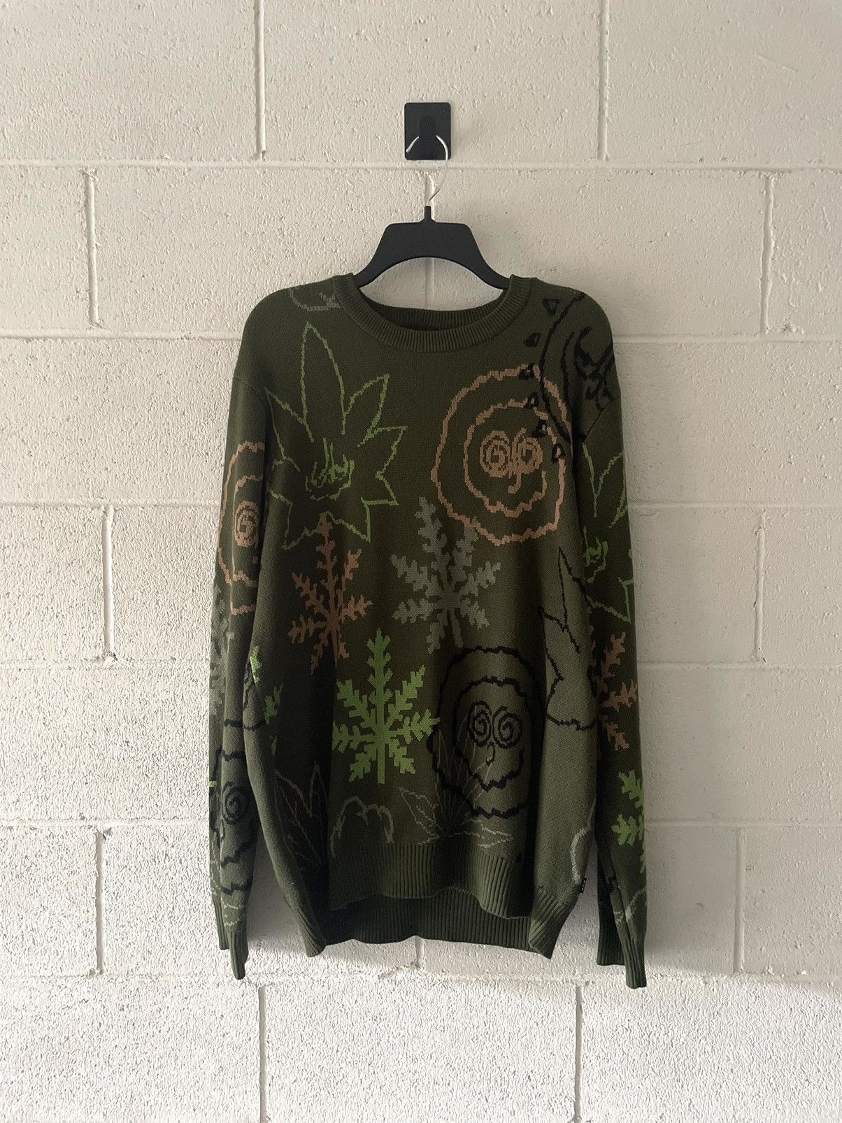 Huf Green Buddy Ugly Sweater Size US L / EU 52-54 / 3 - 2 Thumbnail