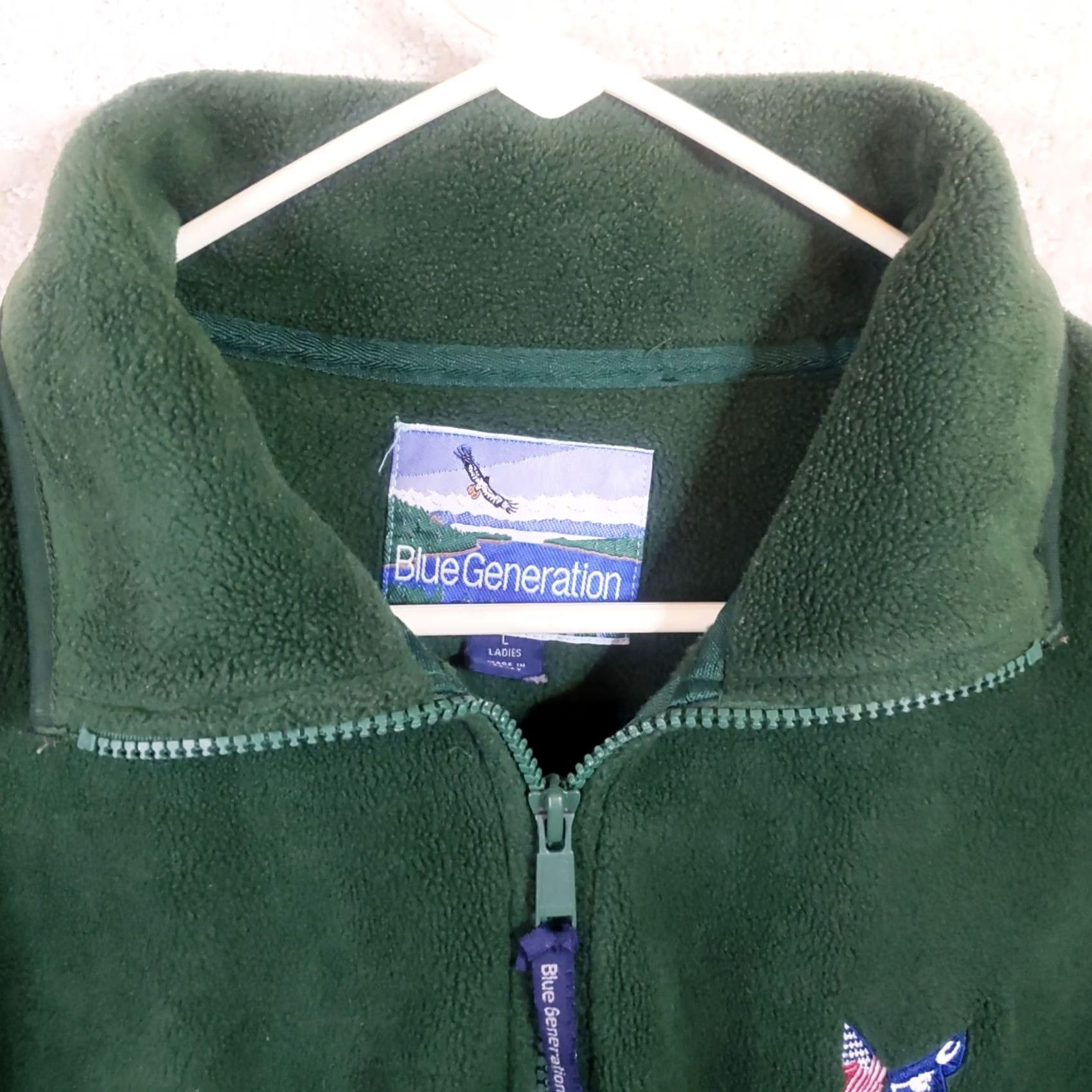 Vintage VINTAGE Secession Golf Course Pullover Women's L Green 1/4 Zip Fleece Sweater Jacket Shirt Size L / US 10 / IT 46 - 7 Thumbnail