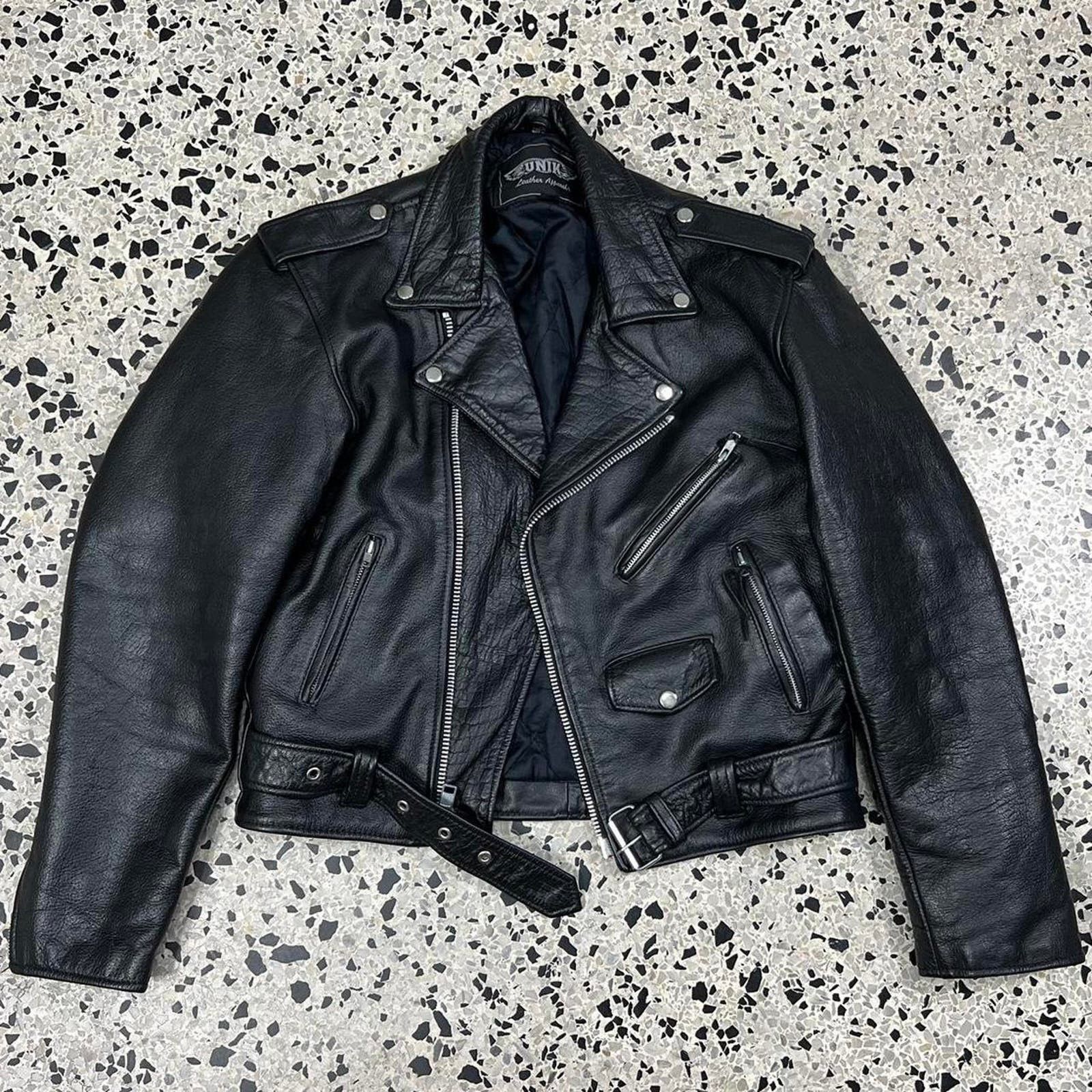 Japanese Brand VINTAGE 90S PUNK MOTORCYCLE LEATHER RIDER JACKET Size US S / EU 44-46 / 1 - 2 Thumbnail