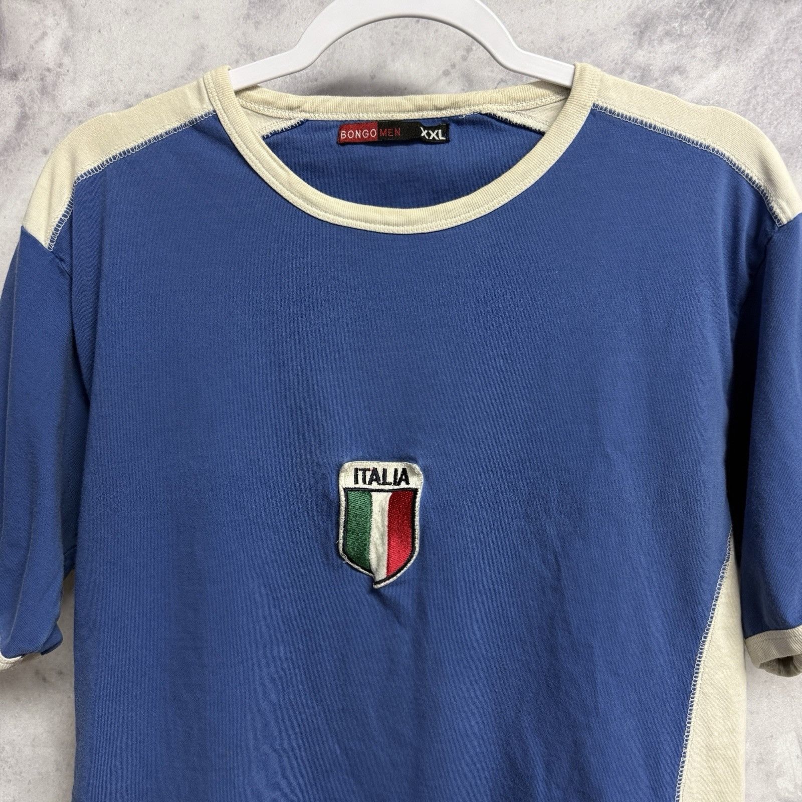 Vintage Vintage Bongo Mens Italia T Shirt Blue Short Sleeve Size US XXL / EU 58 / 5 - 3 Thumbnail
