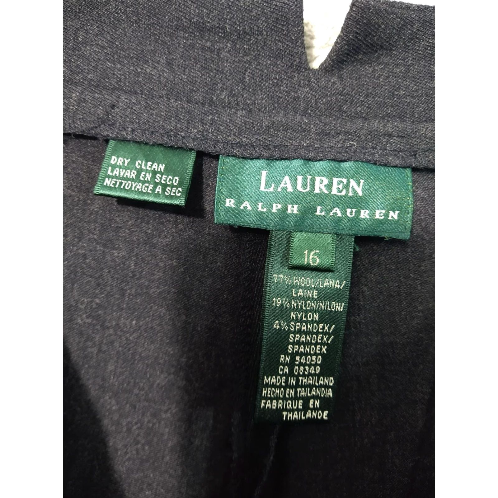 Ralph Lauren Ralph Lauren Pants Womens 16 Gray Wool Dress Pleated Trousers Straight Career Size 38" / US 16 / IT 52 - 7 Thumbnail