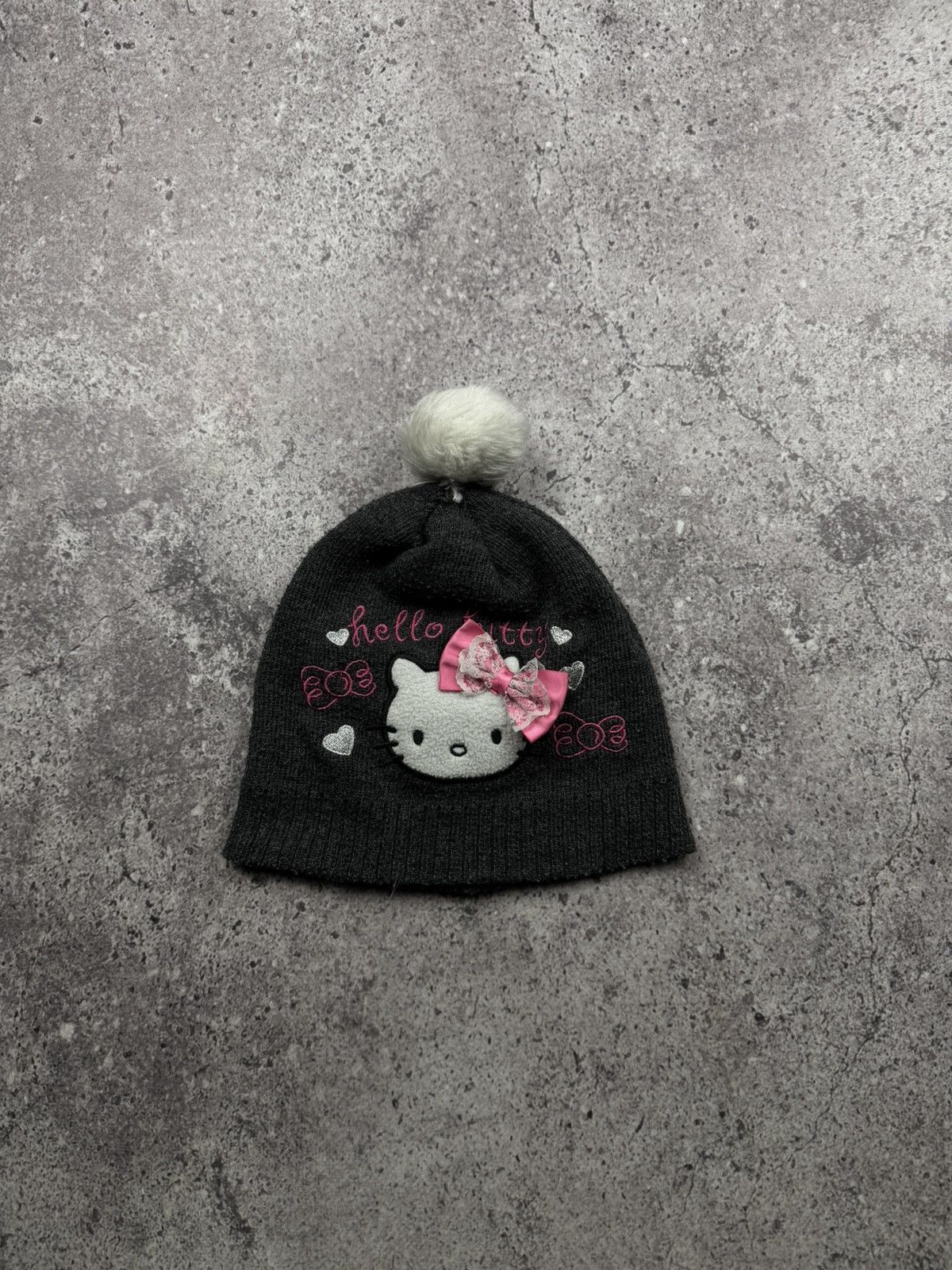 Japanese Brand Vintage Y2K Beanie Hello Kitty Fur Hat Japan street style Size ONE SIZE - 1 Thumbnail