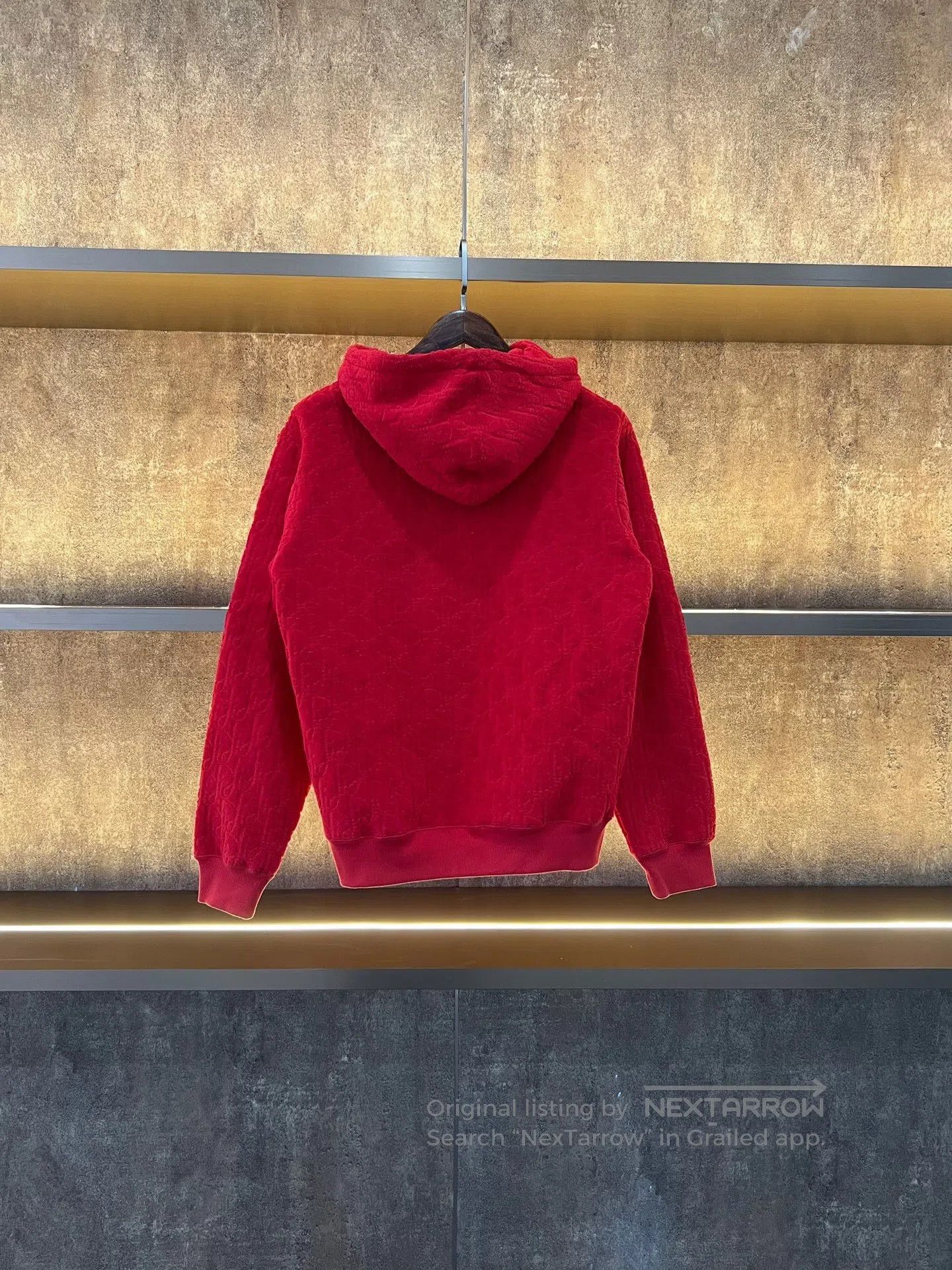 Dior Dior Red All-Over Print Terry Hoodie| Size S / US 4 / IT 40 - 2 Thumbnail