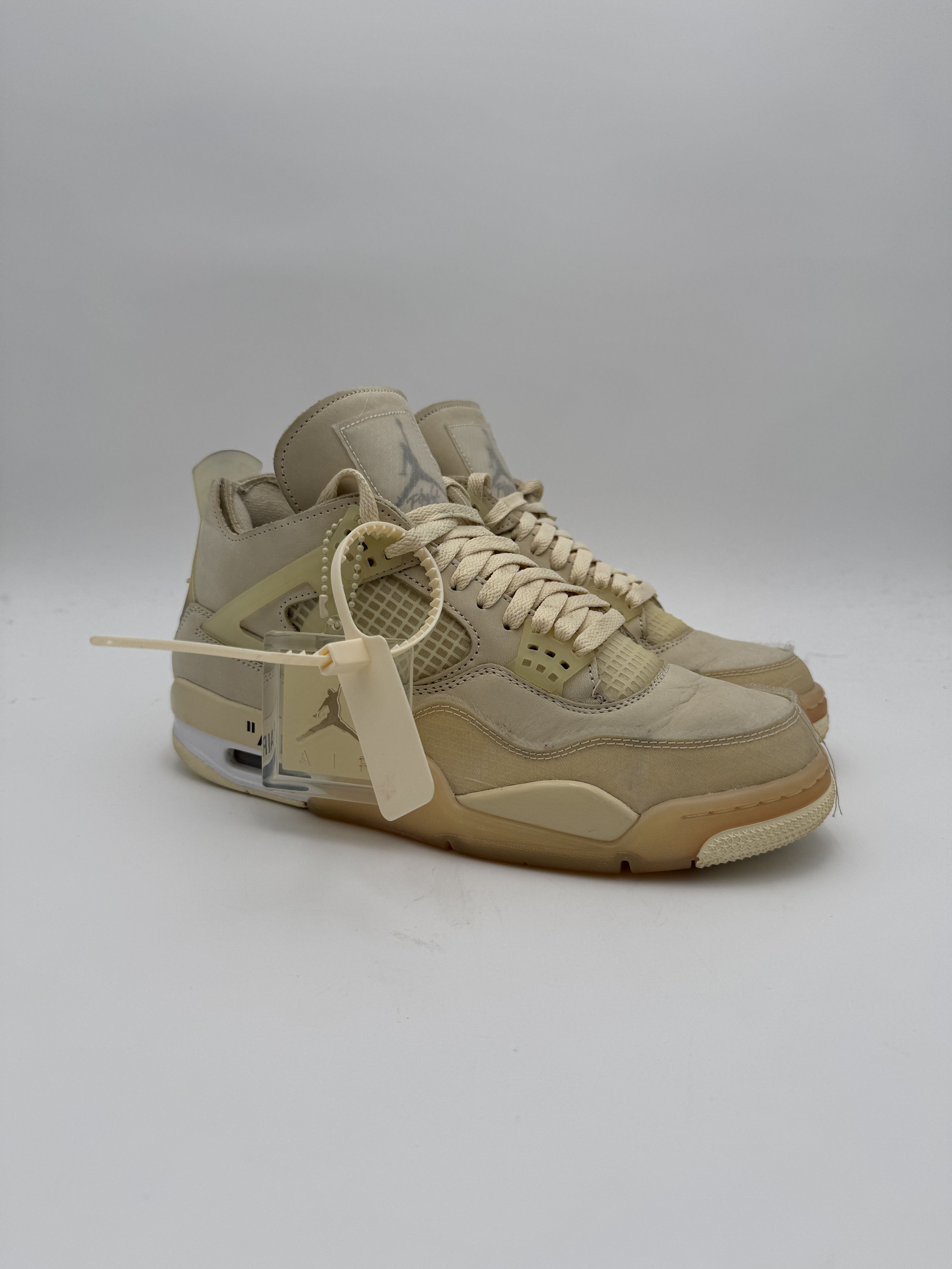 Jordan Brand × Off-White OFF-WHITE Nike Air Jordan 4 Sail White Size US 9 / EU 42 - 1 Thumbnail