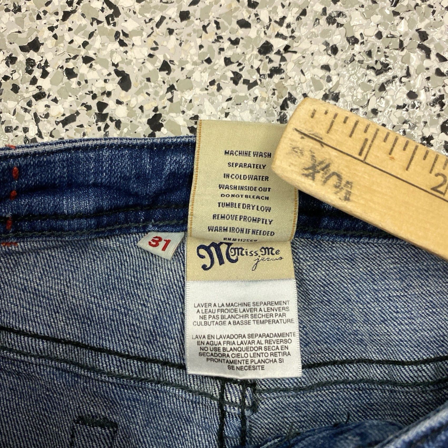 Miss Me Miss Me Jeans Womens 32 Bootcut Denim 5-Pocket Blue Stretch Inseam 31.5 Regular Size 32 Size 24" / US 00 / IT 34 - 4 Thumbnail