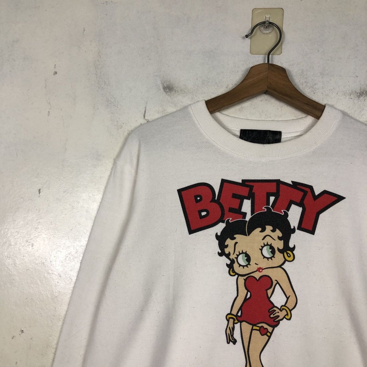 Japanese Brand 📌Vintage Sweatshirt Betty Boop Big Logo Cartoon Size US M / EU 48-50 / 2 - 9 Thumbnail