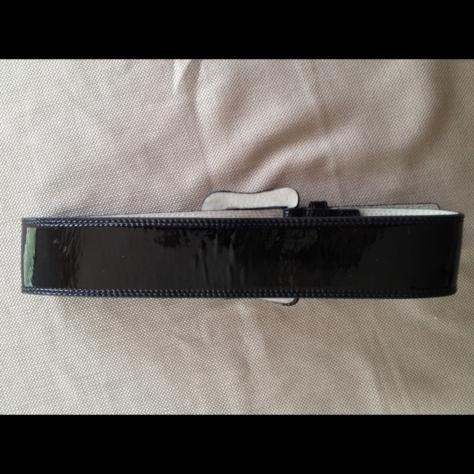 Express Express patent leather belt dress up or down Y2K sz S Size ONE SIZE - 3 Thumbnail