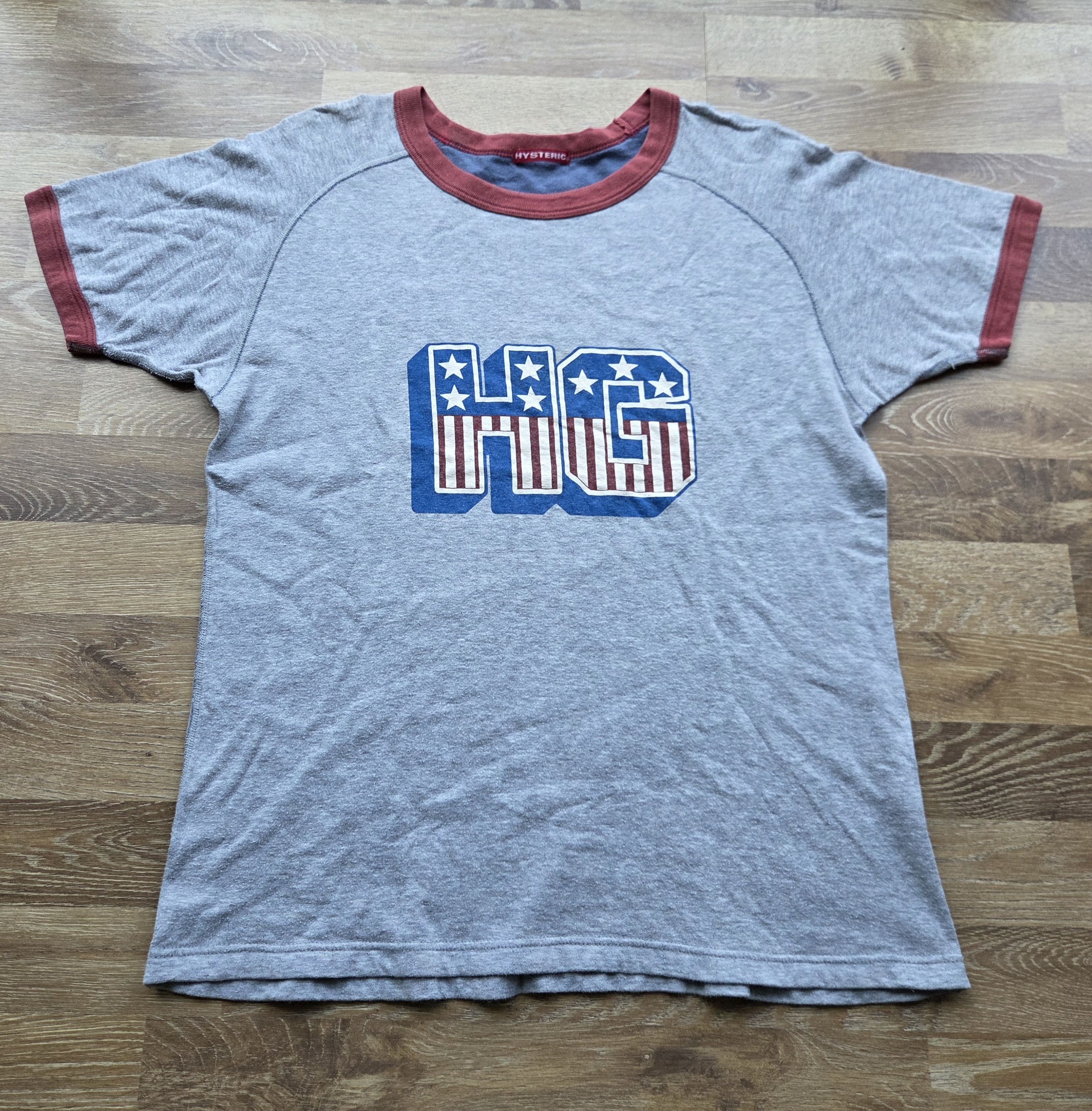 Vintage Hysteric Glamour Stars Stripes HG Logo Ringer Shirt