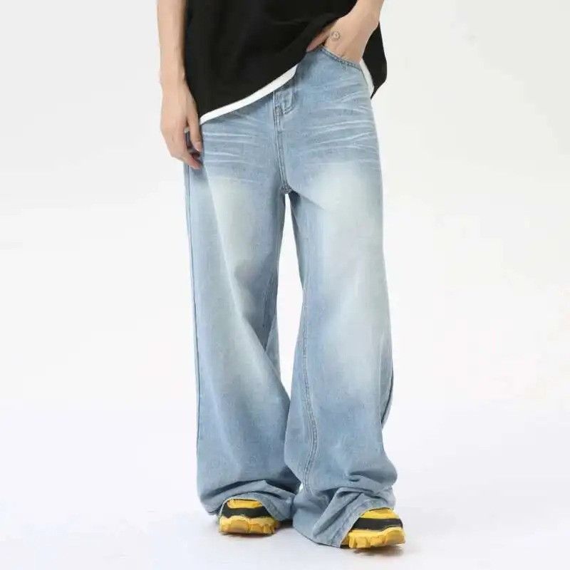 Denime × Jean Worn-out Design Wide Leg Denim Size US 32 / EU 48 - 1 Thumbnail