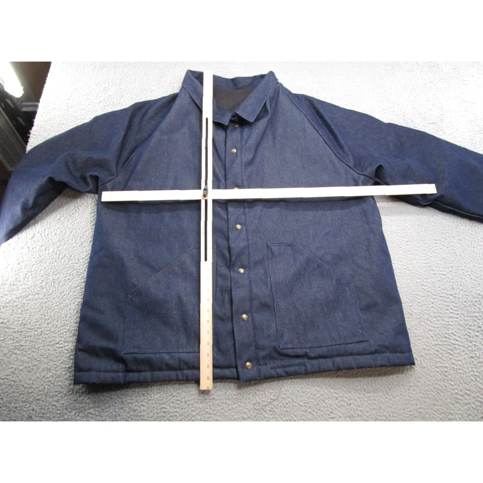 Denime VINTAGE Mitchellville Blue Denim Snap Up Quilt Lined Jacket Mens Size 54/56 Size US L / EU 52-54 / 3 - 3 Thumbnail