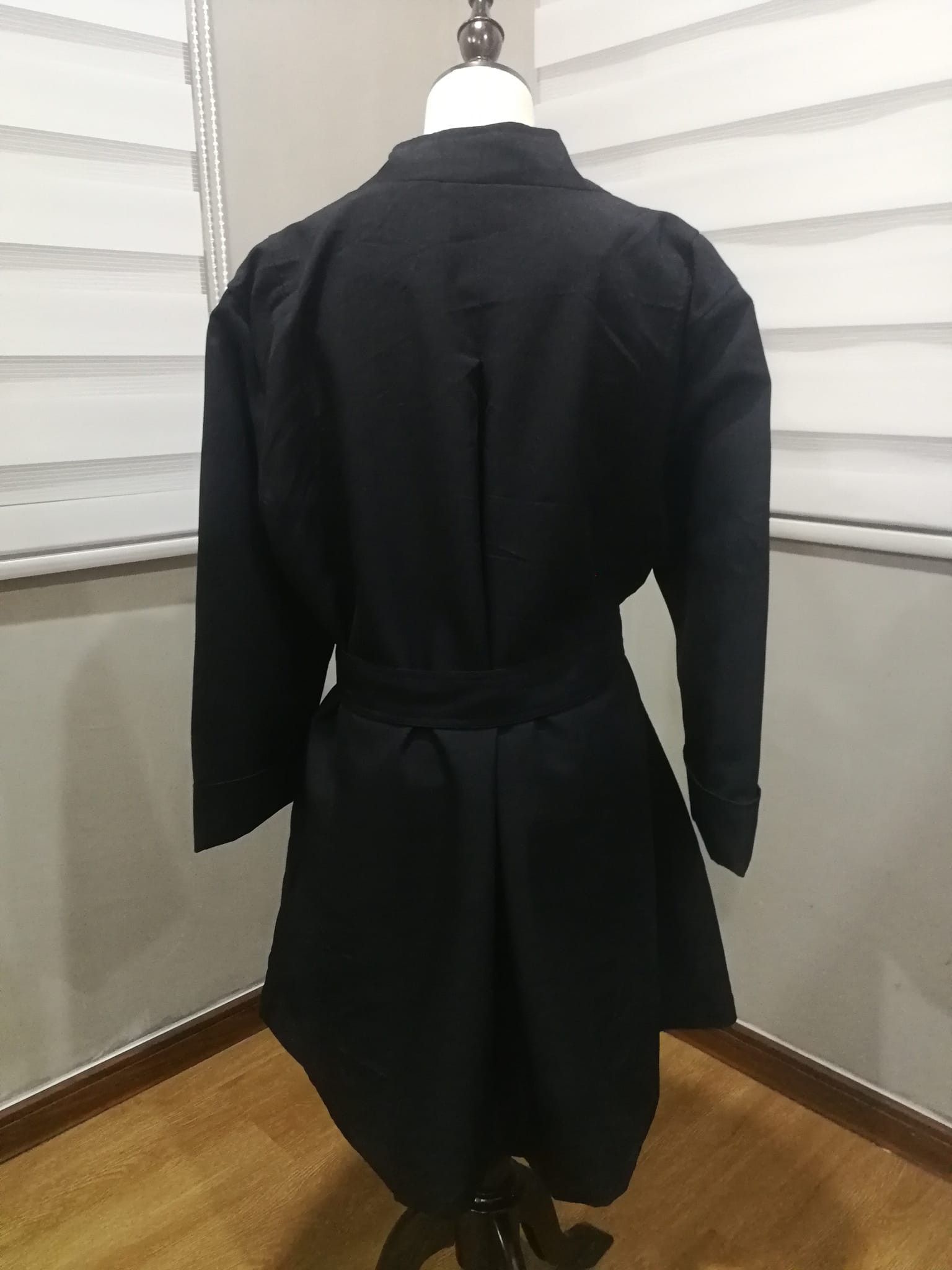Designer MARY KAY black trench jacket L Size L / US 10 / IT 46 - 2 Thumbnail