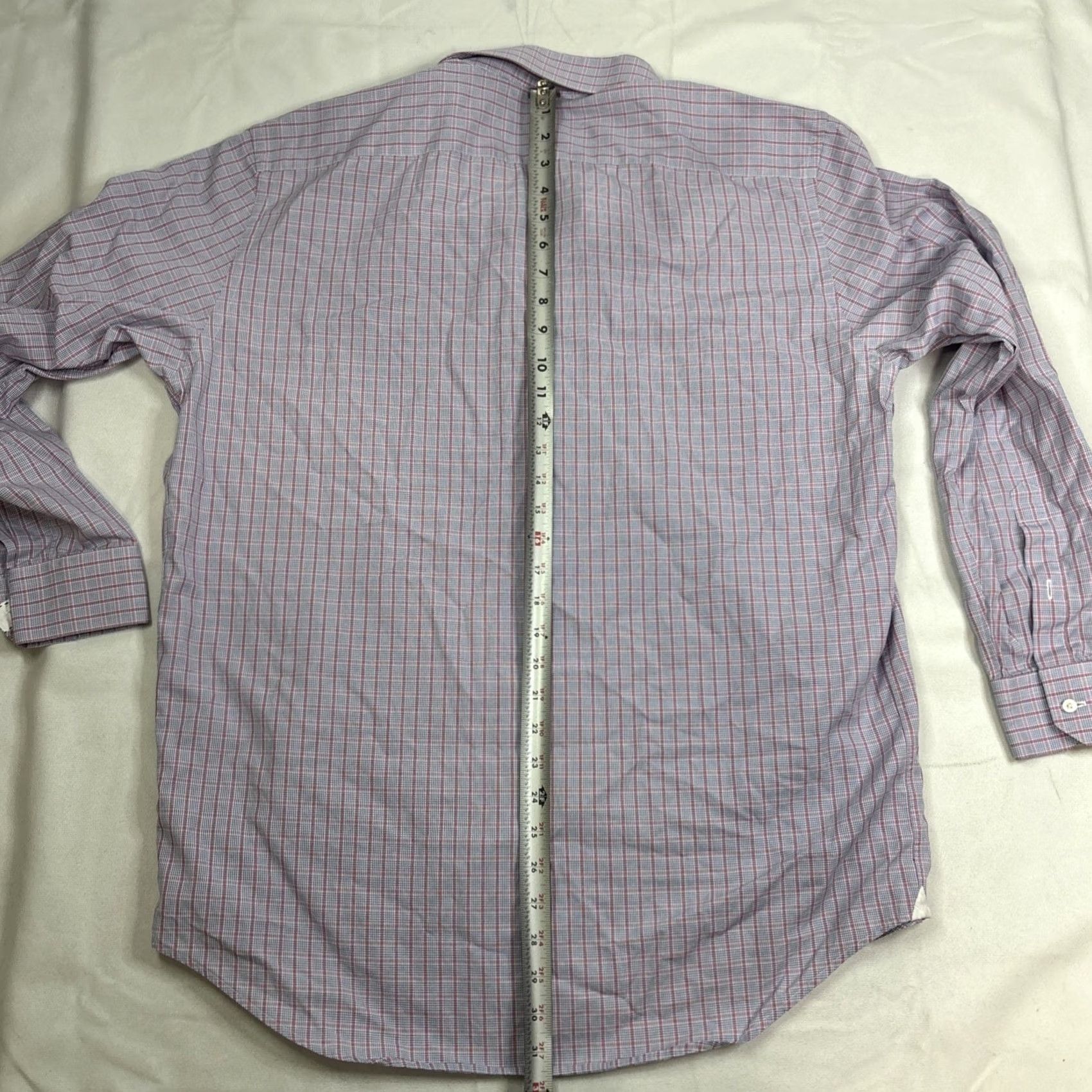 Robert Graham Robert Graham Button-Up Shirt Men 18.5 48 Plaid Pink Blue Long Sleeve Button Front Collared Size 18.5 48 Mens Size US XXL / EU 58 / 5 - 6 Thumbnail