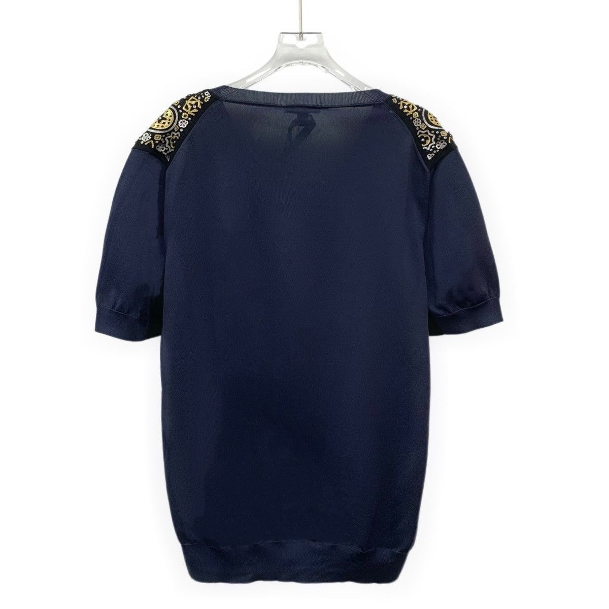 Louis Vuitton Louis Vuitton Navy Monogram Logo Short Sleeve T-shirt K26WX Size L / US 10 / IT 46 - 2 Thumbnail