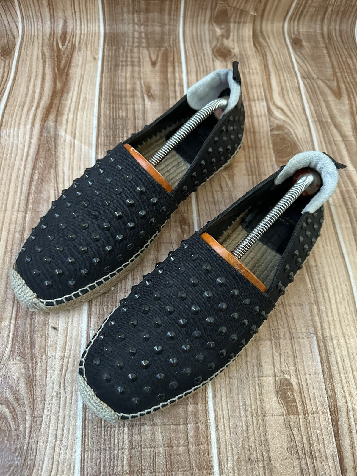 Saint Laurent Paris Saint Laurent Paris Hedi Slimane Black Studded Espadrilles Size US 9 / EU 42 - 5 Thumbnail