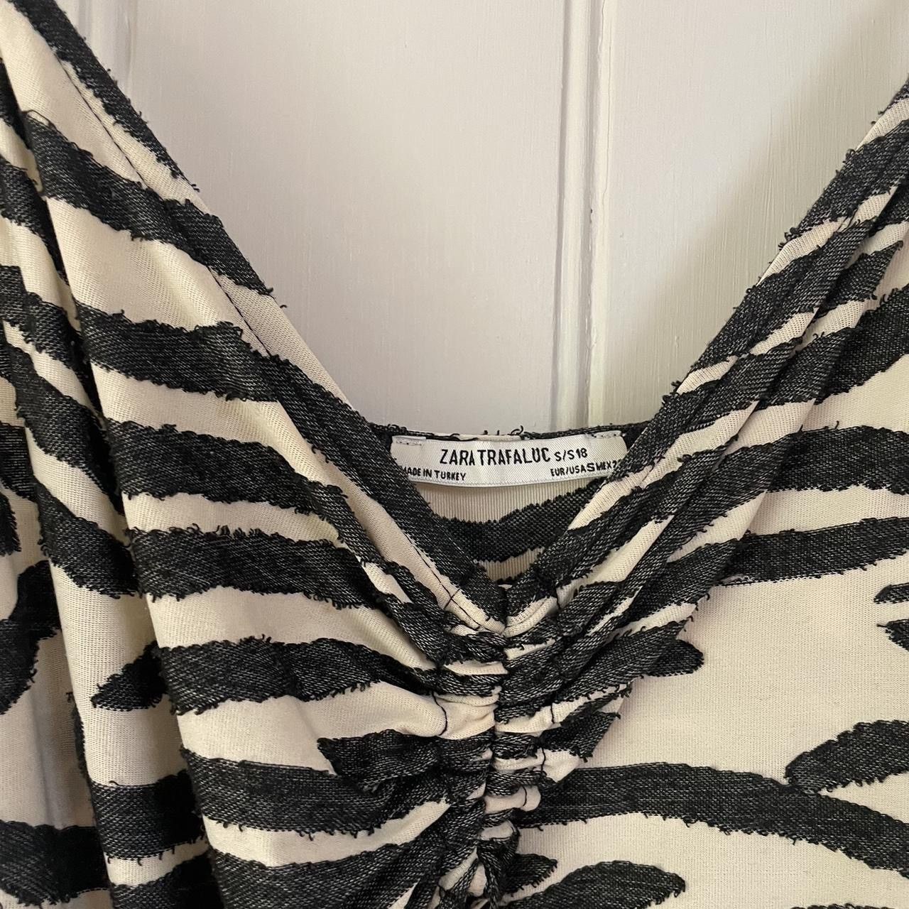 Designer Zara zebra midi body cut out dress 🦓 Size S / US 4 / IT 40 - 6 Thumbnail