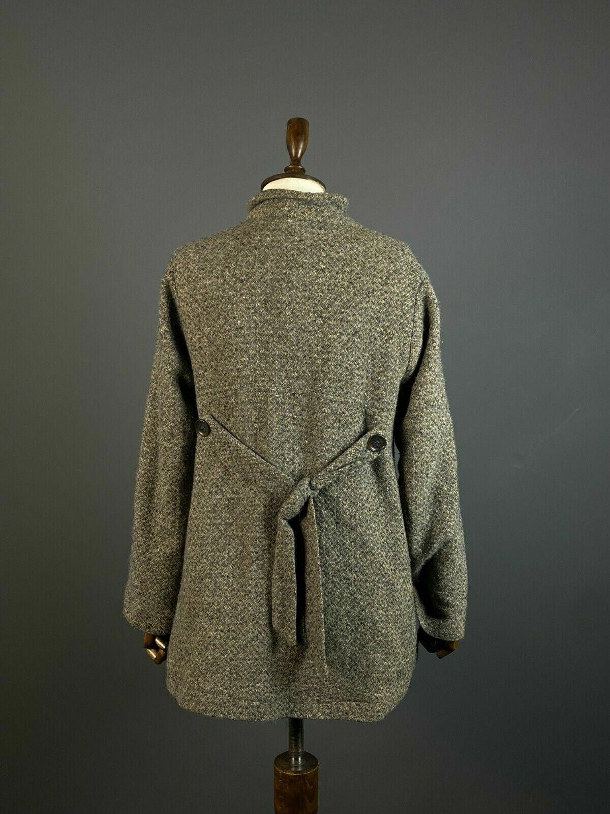 Designer Echappees Belles Brown Wool Knit Belted Coat Jacket Size 2 Size XS / US 0-2 / IT 36-38 - 6 Thumbnail