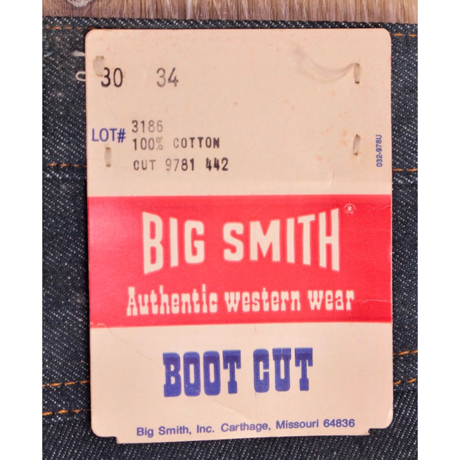Vintage VINTAGE 70s Big Smith Jeans Boot Cut 30x34 Blue Mens Size US 30 / EU 46 - 4 Thumbnail