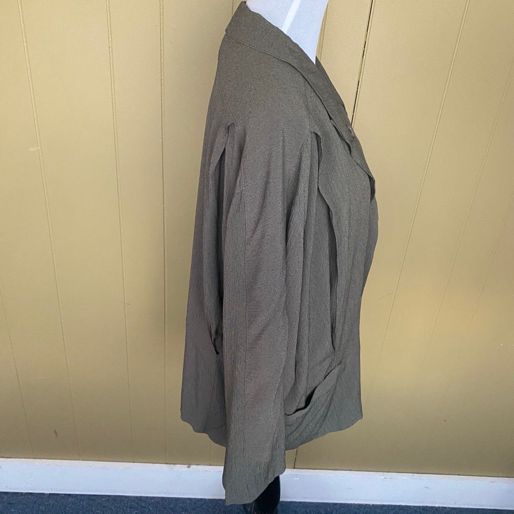 Other Mr Mr women vintage size 3 three button crepe blazer khaki Size S / US 4 / IT 40 - 6 Thumbnail