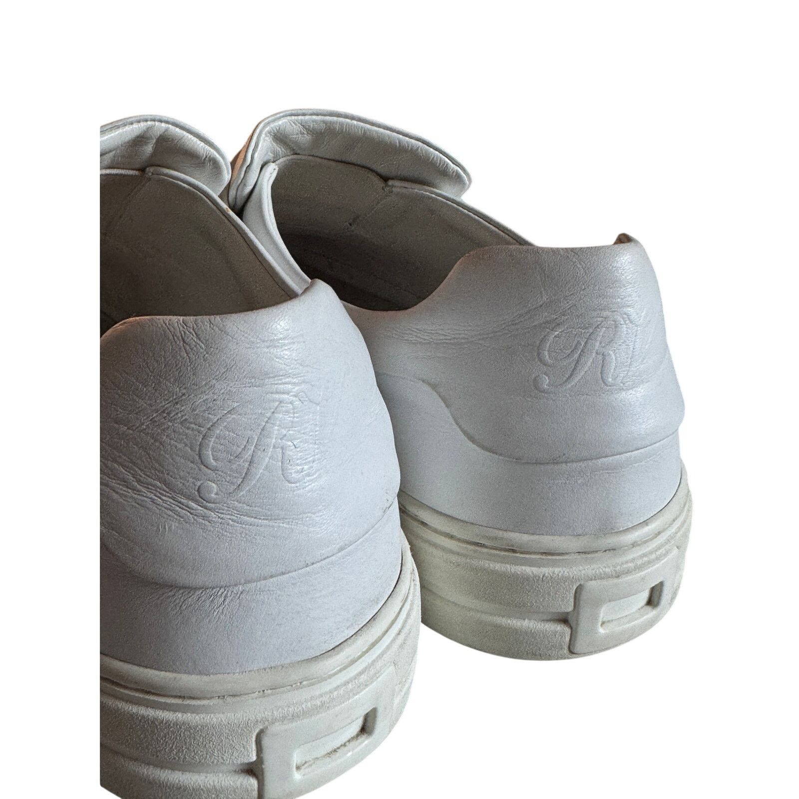 Roger Vivier Roger Vivier Crystal Buckle Sneakers in White Leather Size US 7.5 / IT 37.5 - 3 Thumbnail