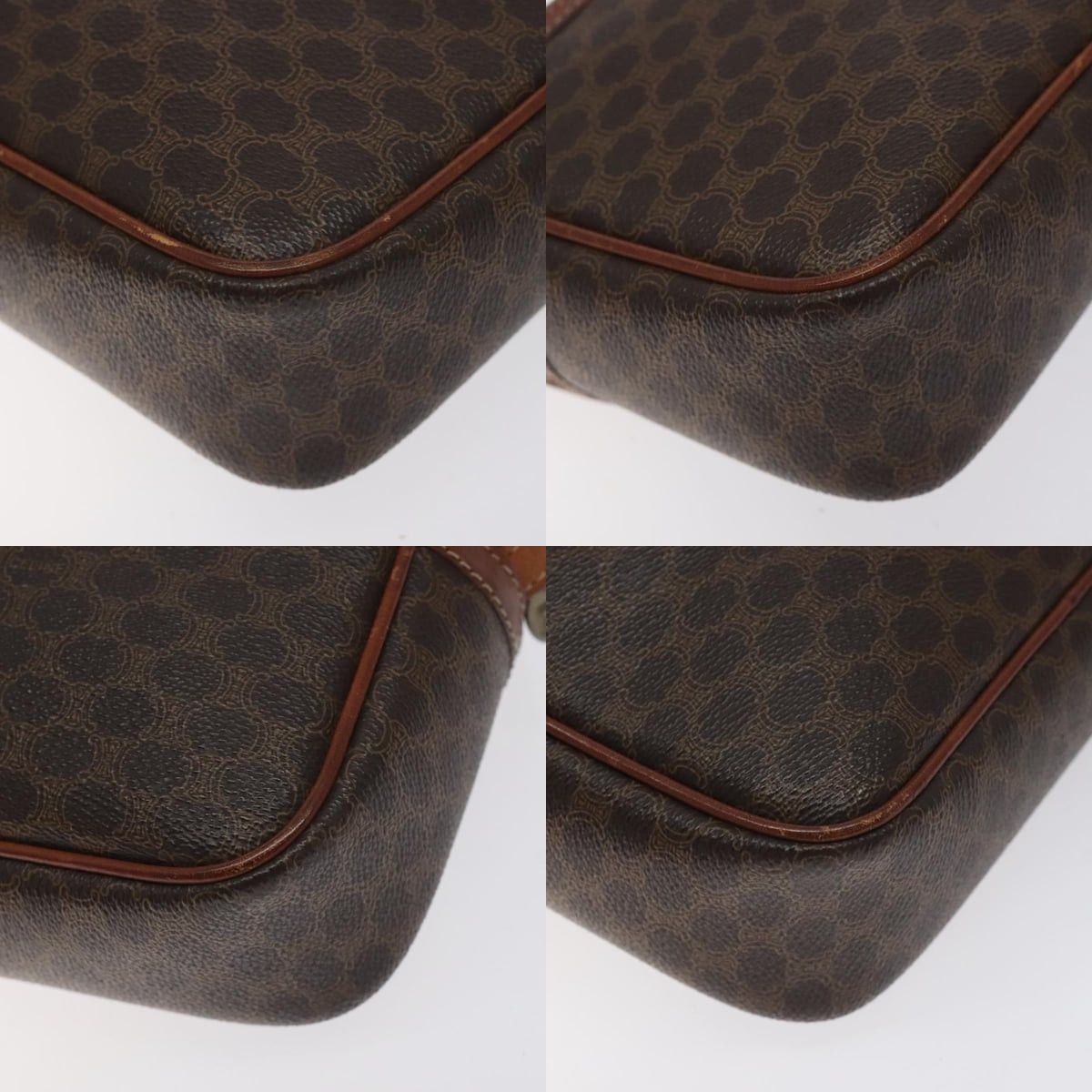 Celine CELINE Macadam Canvas Shoulder Bag Pvc Leather Brown Gold Size ONE SIZE - 10 Thumbnail