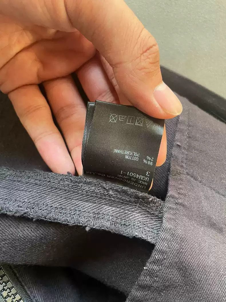 Undercover UNDERCOVER 18SS knee knife destroys slogan slim-fit punk je Size US 34 / EU 50 - 8 Thumbnail