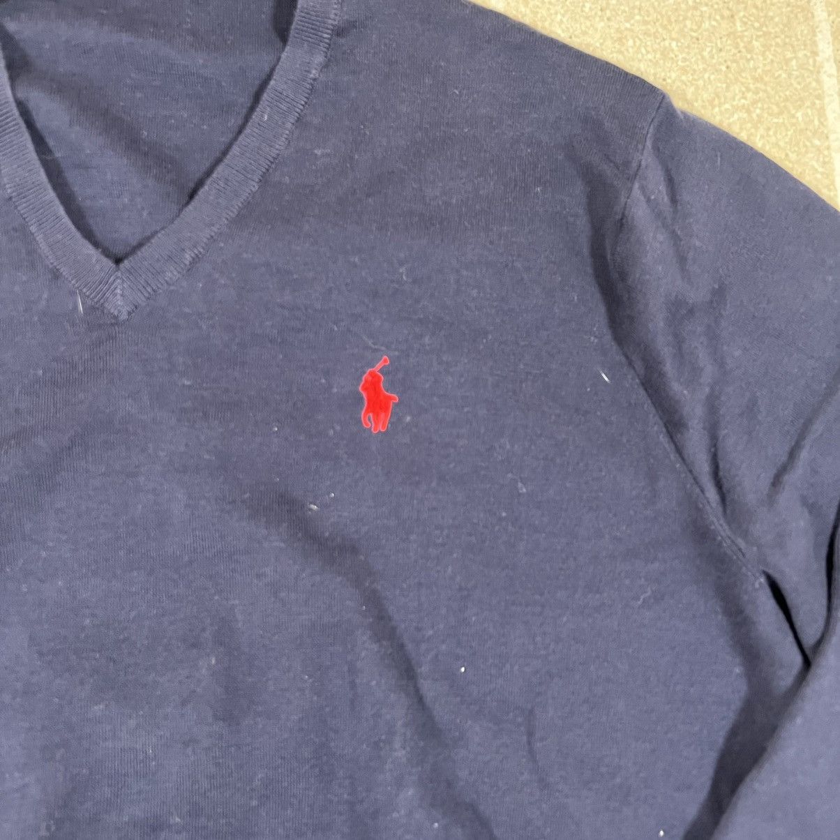 Polo Ralph Lauren Polo Ralph Lauren Sweater XXL Navy V Neck Pullover Red Pony Size US XXL / EU 58 / 5 - 2 Thumbnail
