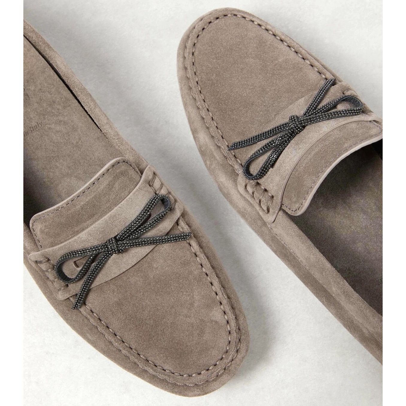 Brunello Cucinelli Brunello Cucinelli Suede Moccasins Loafers Grey 37.5 Size US 7.5 / IT 37.5 - 3 Thumbnail