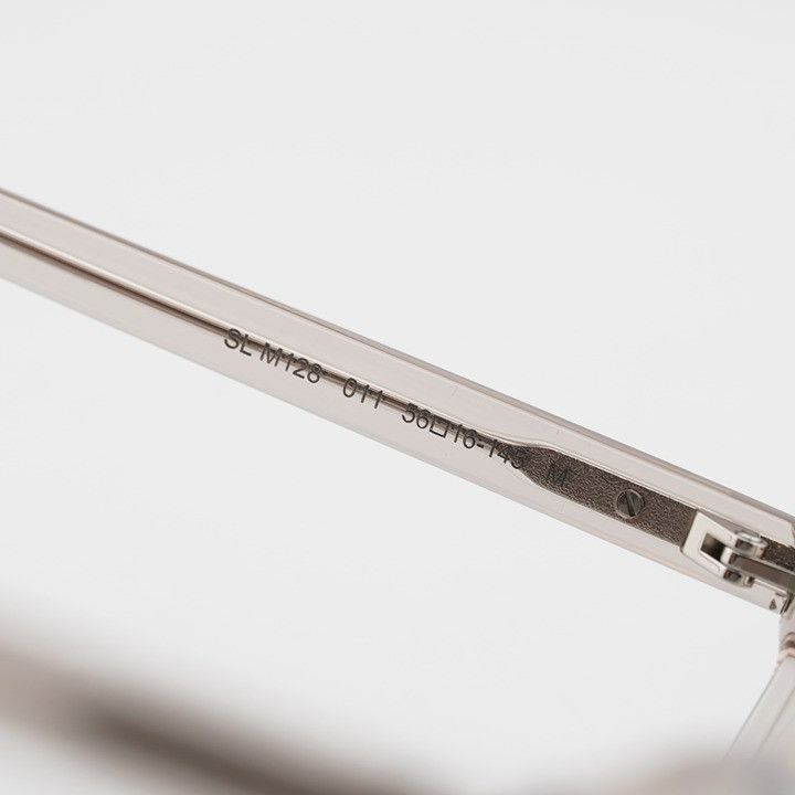 Saint Laurent Paris Saint Laurent SLM128 011 Eyeglasses Nude 56mm Square Frame Size ONE SIZE - 7 Thumbnail