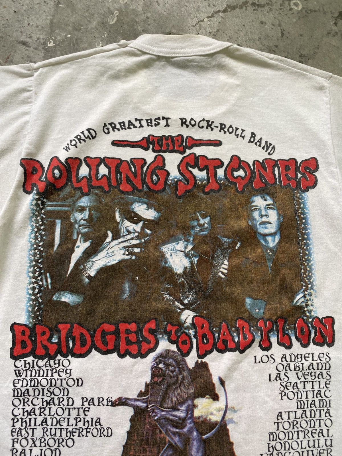 The Rolling Stones Vintage 90s The Rolling Stones Bridges To Babylon Album Tour Size US S / EU 44-46 / 1 - 7 Thumbnail