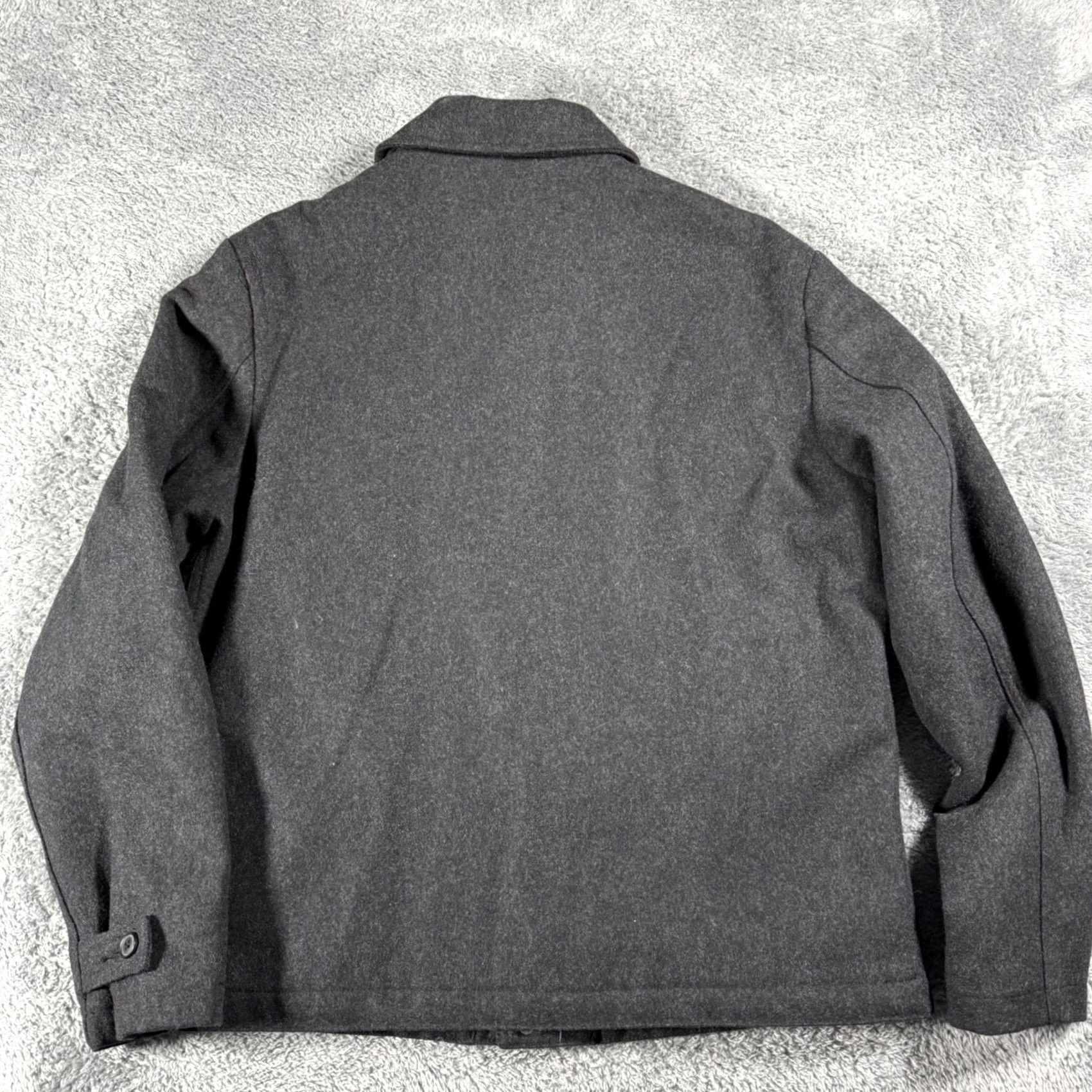 J.Crew J.Crew Wool Blend City Jacket Mens Large Charcoal Full Zip Quilted Lined Heavy Size US L / EU 52-54 / 3 - 6 Thumbnail