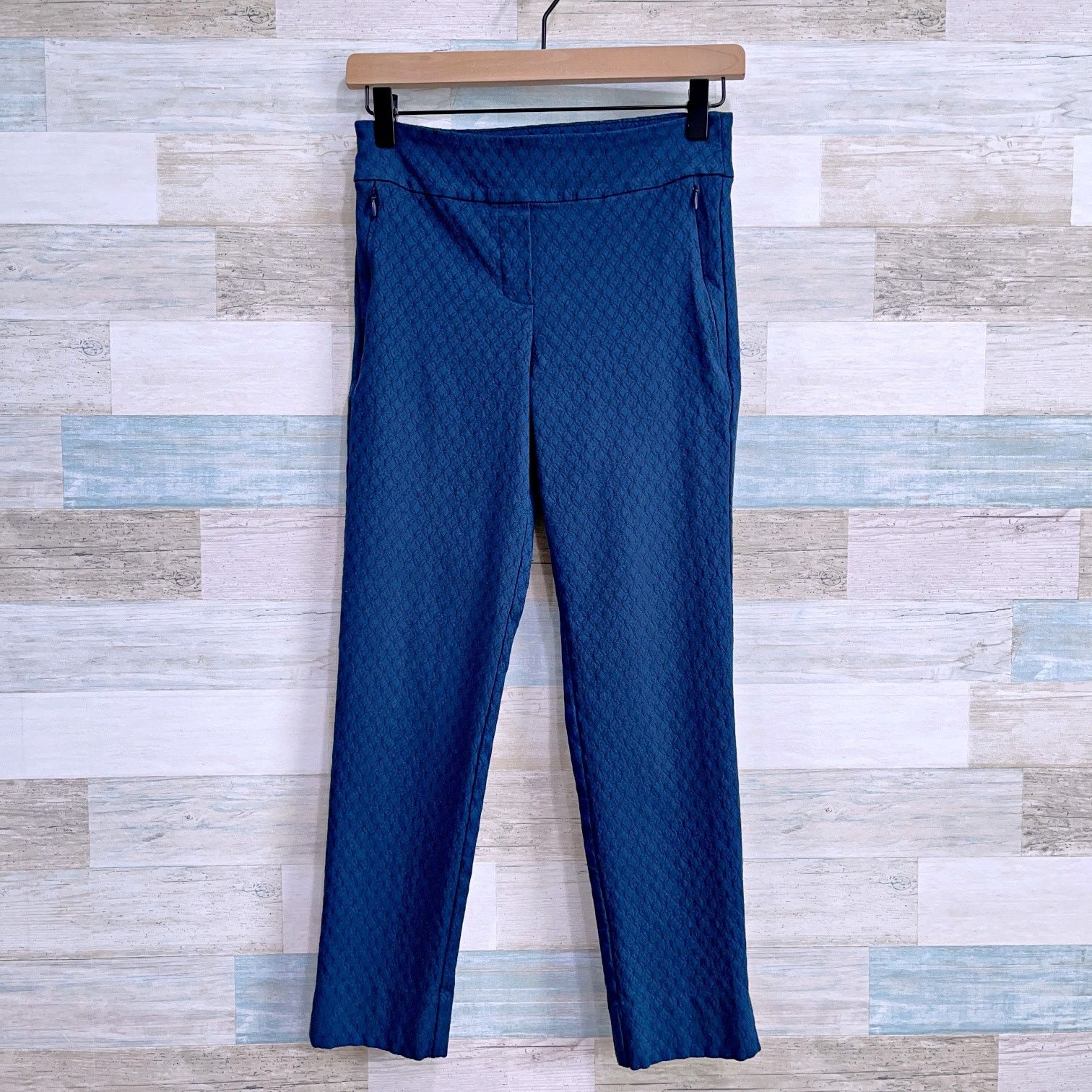 J. Jill Magaret M Jacquard Slimming Pants Blue Pull On Mid Small Size 26" / US 2 / IT 38 - 1 Thumbnail