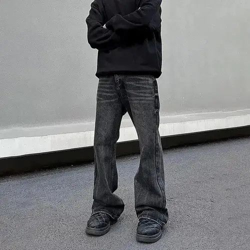 Jean Loose Straight-leg Flared Black Jeans Size 28 Size US 34 / EU 50 - 2 Thumbnail