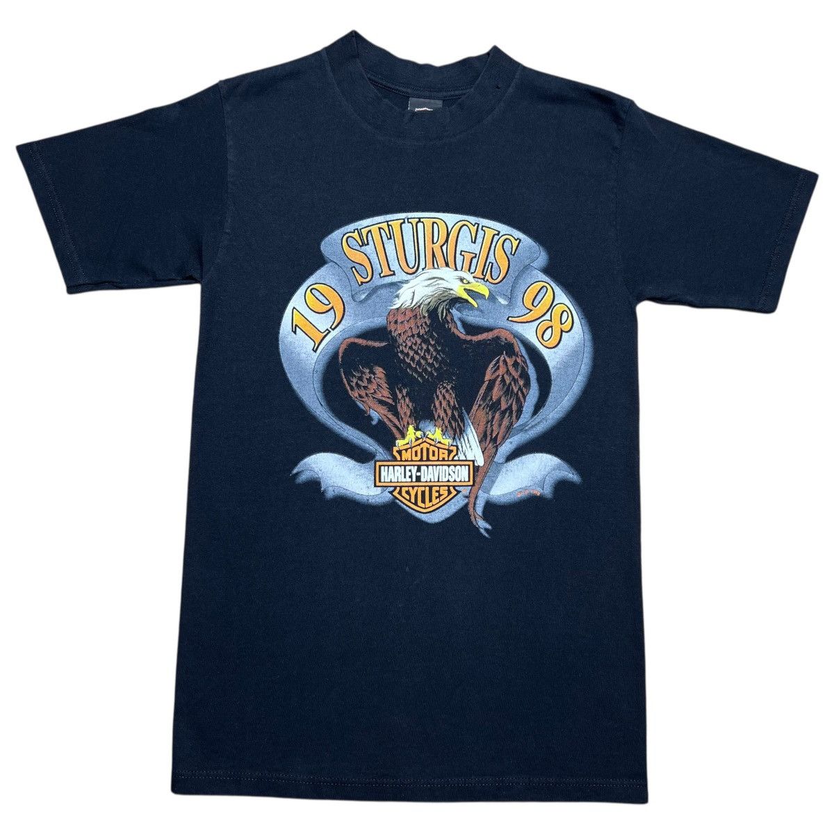 Harley Davidson Vtg 1998 Harley Davidson Sturgis Black Hills Rally Eagle Tee Size US S / EU 44-46 / 1 - 1 Thumbnail
